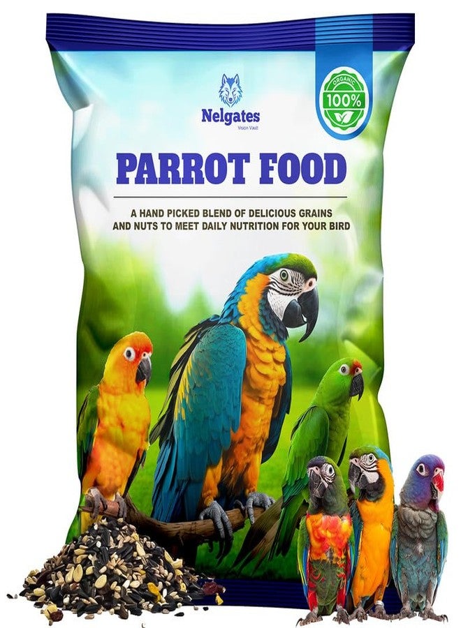 Nelgates Parrot Bird Food for Big Parrot African Grey Parrot,Sun Conure,Macaw,Lovebird and Alexander All Life Stages Natural Mix 500grams - Image 1